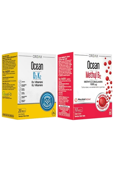 OCEAN D3k2 Damla Ve Methyl B12 10 ml Sprey
