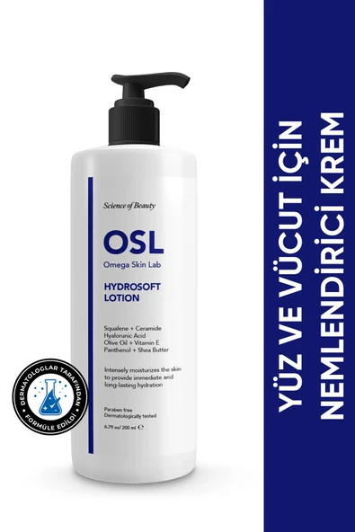 OSL OMEGA SKİN LAB Yüz Ve Vücut Için Nemlendirici Krem - Hydrosoft Lotion 200ml