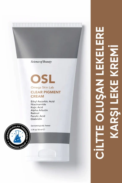 OSL OMEGA SKİN LAB Ciltte Oluşan Lekelere Karşı Leke Kremi - Clear Pigment Cream 50ml