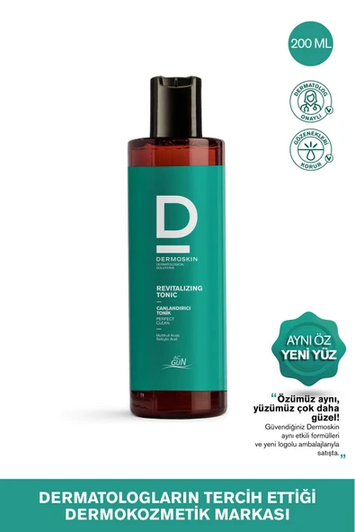 DERMOSKİN Acgun Sivilce ve Akne Karşıtı Canlandırıcı Tonik | Gözenek Sıkılaştırıcı | Salisilik Asit | 200 ml