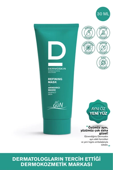 DERMOSKİN ACGUN Arındırıcı Scrub Maske | Sivilce ve Akne Karşıtı Nemlendirici Yüz Bakım Maskesi | 30 ml