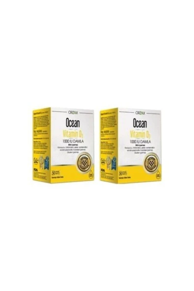 OCEAN Vitamin D3 1000 Iu Damla 50 Ml 2 Kutu