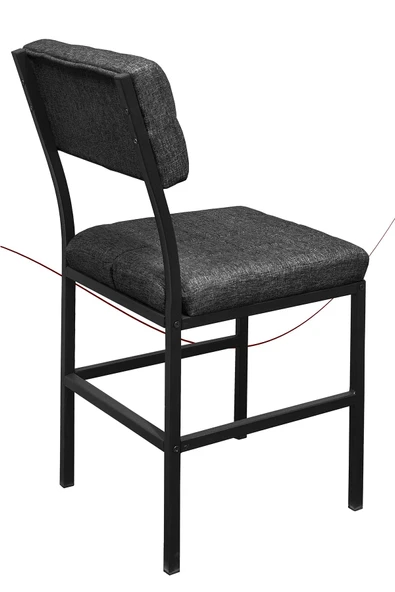 Nemeron İkon Mutfak Sandalyesi Keten Kumaş Metal Sandalye Silinebilir Kafe Salon Sandalyesi - Füme - 4