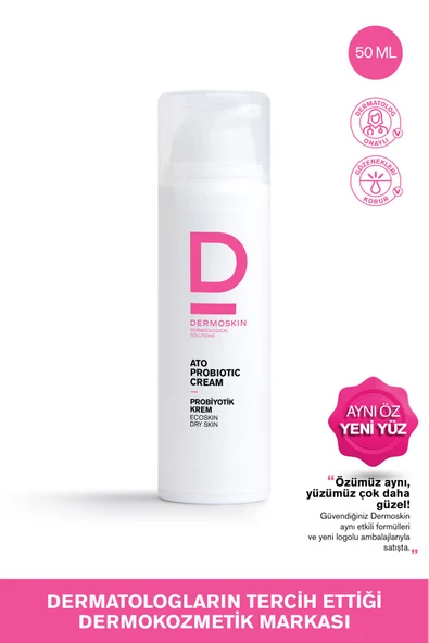 DERMOSKİN Ato Probiyotik Krem | Kuru Ciltler İçin Nemlendirici Yüz Kremi | 50 ml