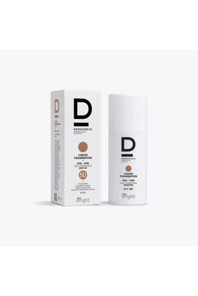 DERMOSKİN Be Bright Spf50 Likit Fondöten 33ml Medıum