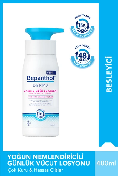 BEPANTHOL Derma Günlük Yoğun Nemlendirici Vücut Losyonu 400 ml Çok Kuru Ve Hassas Ciltler - Günlük Vücut Bakım