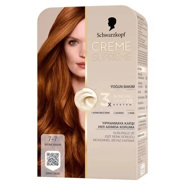 Schwarzkopf Creme Supreme Saç Boyası Sıcak Bakır 7-7