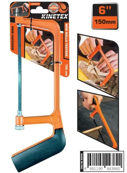 Ergonomik Tasarım Mini Demir Testeresi El Testeresi Aleti Ahşap Metal Plastik