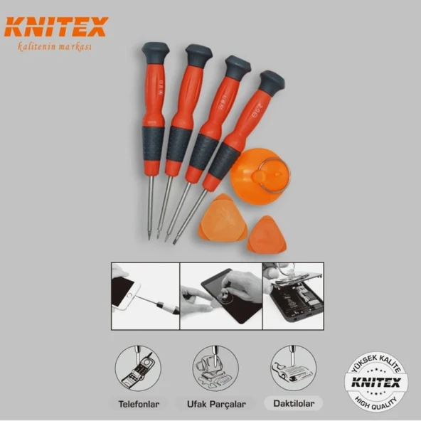 Tornavida Seti Telefoncu KNITEX MARKA KTX-993 MODEL 7 PARÇA Telefoncu saatçi Tornavida Seti - 2
