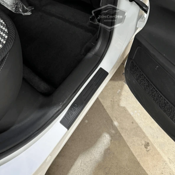 Chery Tiggo 8 Pro-Pro Max Plastik Kapı Eşiği Seti Kapı Eşiği Koruma Plastiği Koruyucu Siyah 4 Kapı - 6