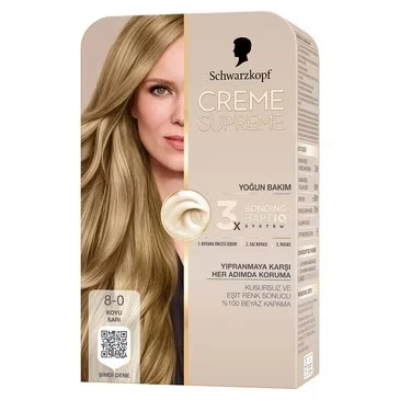 Schwarzkopf Creme Supreme Saç Boyası Koyu Sarı 8-0