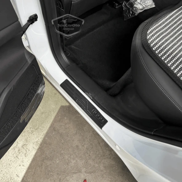 Chery Tiggo 8 Pro-Pro Max Plastik Kapı Eşiği Seti Kapı Eşiği Koruma Plastiği Koruyucu Siyah 4 Kapı - 7