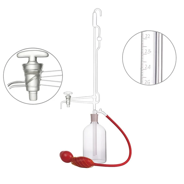 Otomatik Büret 50 ml Cam Musluklu ürün görseli 1