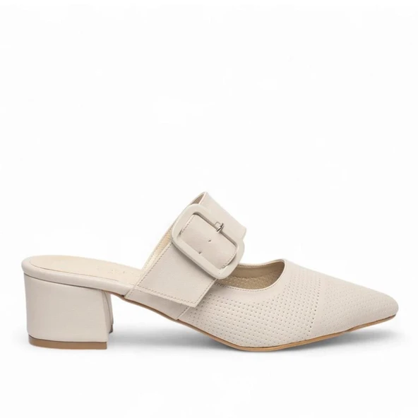 Pisagor Ps-32660 4 Cm Topuklu Kadın Terlik - 5