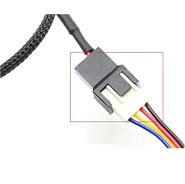 4596 Sata Power To Fan Çevirici 2 Port Y Pin PWM Çoklayıcı Splitter Fan Kablosu - 4