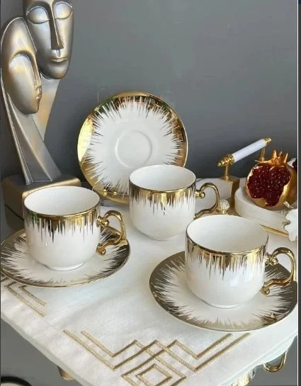 Paçi 101538 Nescafe Fincanı Seline Yaldızlı 6'LI