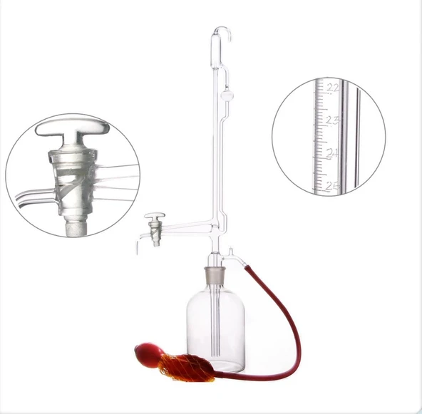 Otomatik Büret 50 ml Cam Musluklu - Resim 3