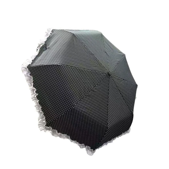 TK-3665 Katlanır Otomatik Şemsiye 8 Telli Desenli Fırfırlı - 6