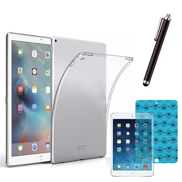 Apple iPad 5 ve 6 Nesil Uyumlu Şeffaf Kılıf Cam Kalem Set ürün görseli 1