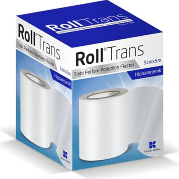 Roll 5cmx5cm Hipoalerjenik Şeffaf Polietilen Flaster 8 Kutu