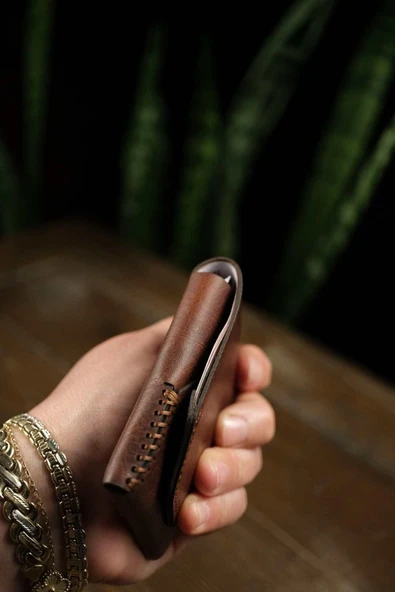 Kansas - Gizli Kalem Bölmeli Deri Kartlık ve Cüzdan - Resim 4