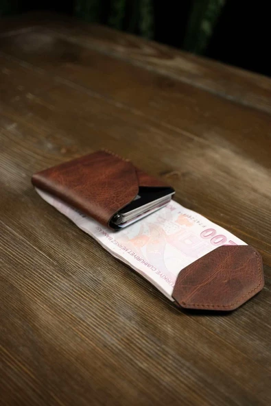 Kansas - Gizli Kalem Bölmeli Deri Kartlık ve Cüzdan - Resim 2