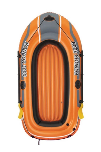 Kondor 3000 Şişme Taban Bot Set 3 Kişilik Pompa + Kürek 242×141 CM: Sınır Tanımayan Su Eğlencesi! - 2