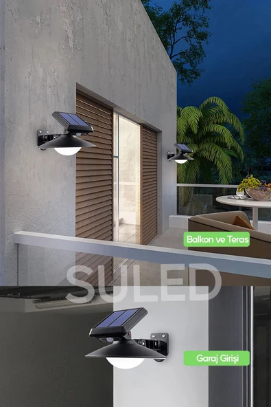 Suled Sensörlü Solar Bahçe Aydınlatması 3Modlu A+ Kumandalı 30W Retro Stil 360* Dekorasyon Bahçe Led Işık - 4