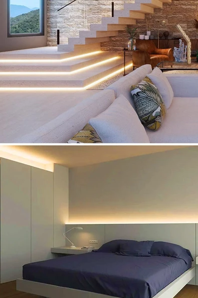 Suled Şerit Led 5 Metre Gün Işığı 3 Çipli Pro Ambiyans Aydınlatma Mutfak Salon Yatak Odası Led Işık - 7