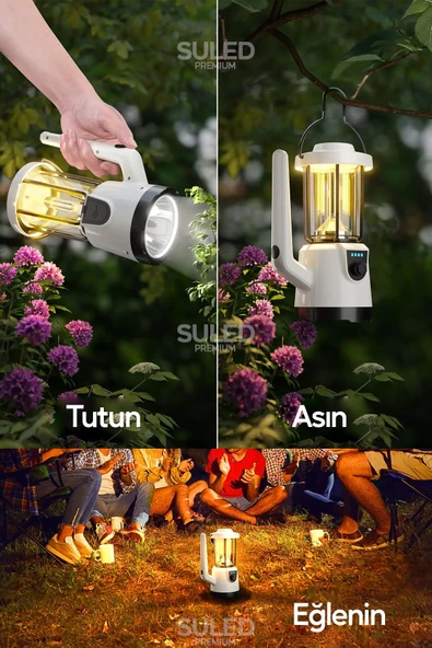 Suled Kamp Pro2 Profesyonel Kamp Lambası Ve El Fener Şarjlı Usb Powerbank Özellikli - 2