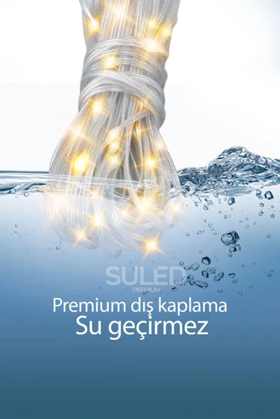 Suled Perde Led 3X2 Metre 160 Süper Led Usb'Li Ambiyans Dekorasyon Ledleri İç Ve Dış Mekan Su Geçirmez - Resim 2