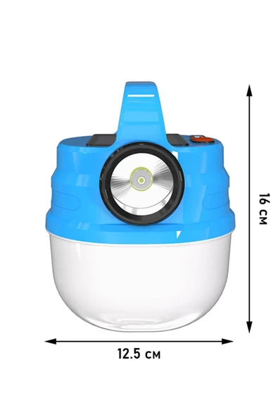 Suled 6 Modlu El Feneri Ve Kamp Lambası Usb & Solar Şarjlı Smd Led Askılı Taşınabilir Işık - 6