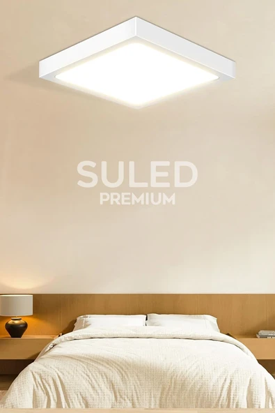 Suled Sıva Üstü Kare Led Armatür 18 W Güçlü Panel 6500K Beyaz Led Tavan Aydınlatması Ev Ofis Işyeri Atölye - 3