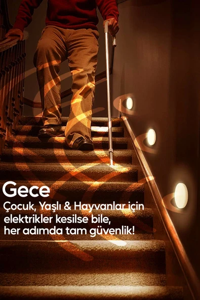 Suled Hareket Sensörlü Led Işık Usb Şarjlı Mıknatıslı Harekete Duyarlı Işık - Resim 4