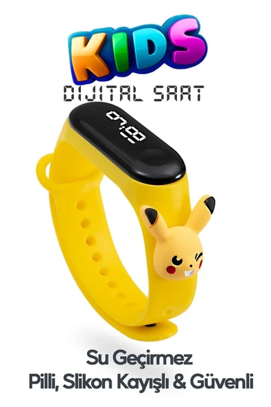 Suled Akıllı Çocuk Kol Saati Güvenli Led Su Geçirmez Silikon Dokunmatik Süper Kahraman Figürlü