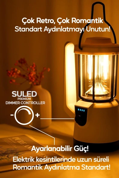 Suled Kamp Pro2 Profesyonel Kamp Lambası Ve El Fener Şarjlı Usb Powerbank Özellikli - 3