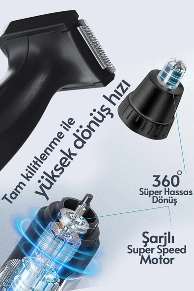 Suled Tıraş Makinesi Şarjlı Seyahat Sakal Vücut Tıraş Makinesi Erkek Kadın Burun Kulak Tüy & Kıl Epilasyon - 2