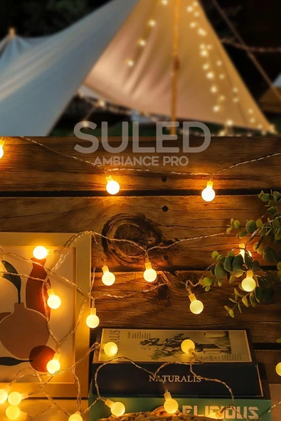 Suled Topled Pro 10 Metre 40 Led Gün Işığı 220V Fişli 3 Modlu Led Işık Iç Ve Dış Mekan Dekoratif Süsleme - 8