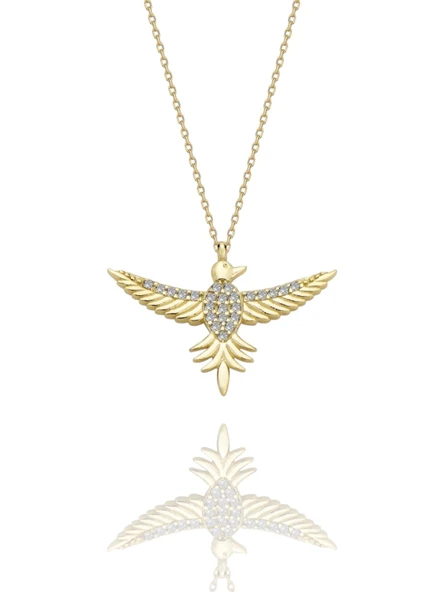 Anka Kuşu Çok Şık 14 Ayar Altın Kolye ürün görseli