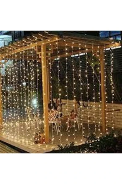 Movzer 2.5 X 2.5 Metre Saçaklı Perde Led Dekoratif Amaçlı Perde Led - 4