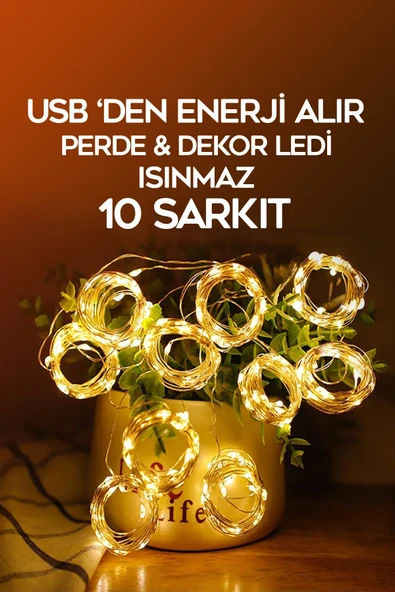 Suled Perde Led 3X3 Metre Kumandalı 8 Mod Ambiyans Ayarlabilir Boy Dekor Mikro Led Işık Perde - 4