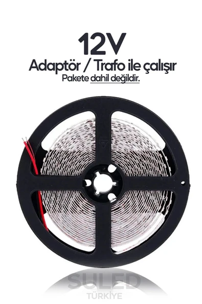 Suled Şerit Led 5 Metre Beyaz Işık 3 Çipli Pro Ambiyans Aydınlatma Mutfak Salon Yatak Odası Led Işık - 3