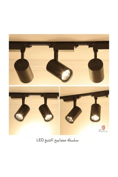 Suled Sl-1027 3 Adet 30W Ray Spot Vitrin Mağaza Armatürü 1 Metre Raylı Siyah Kasa Günışığı Renk Ray Spot - 4