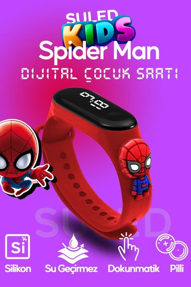 Suled Akıllı Çocuk Kol Saati Güvenli Led Su Geçirmez Silikon Dokunmatik Süper Kahraman Figürlü ürün görseli 1