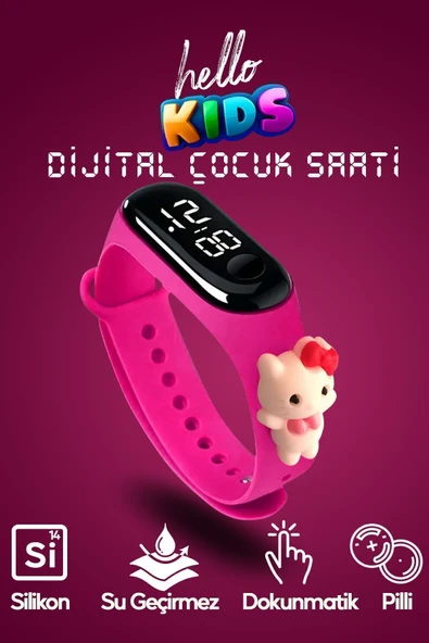 Suled Kitty Akıllı Çocuk Saati Güvenli Led Su Geçirmez Silikon Dokunmatik Süper Kahraman Figürlü Kol Saati ürün görseli 1