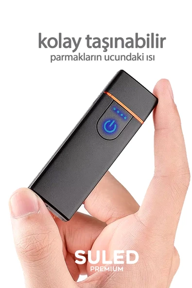 Suled Şarjlı Çakmak Usb Şarjlı Pro Serisi Kamp Çakmağı Rüzgardan Etkilenmez - 3