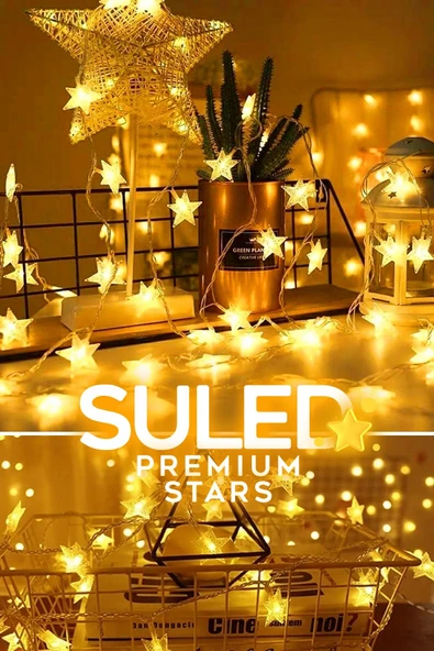 Suled 3 Metre Pilli Potart 20 Yıldızlı Dekoratif Led Işık Pilli Gün Işığı Süsleme Parti Ambiyans - 3
