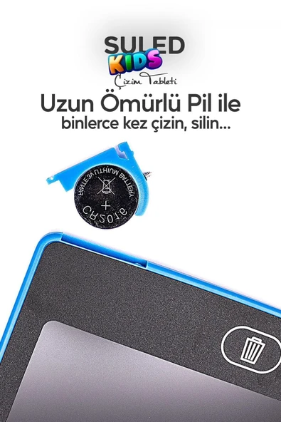 Suled Çocuk Çizim Tableti 8,5 İnç Ce Belgeli Kalemli Lcd Dijital Yazı & Çizim Tableti Oyuncak Yazı Tahtası - 6