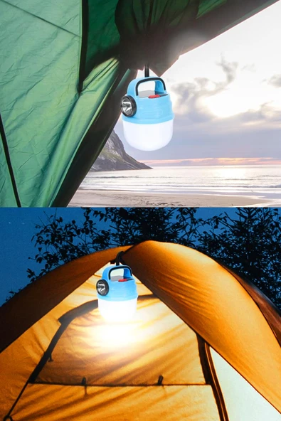 Suled 6 Modlu El Feneri Ve Kamp Lambası Usb & Solar Şarjlı Smd Led Askılı Taşınabilir Işık - 4