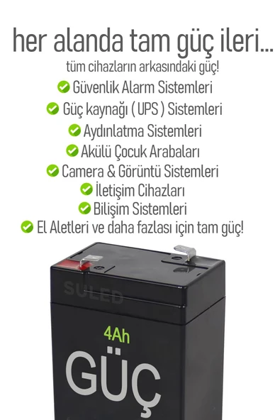 Suled 4Ah Bakımsız Kuru Akü - 2